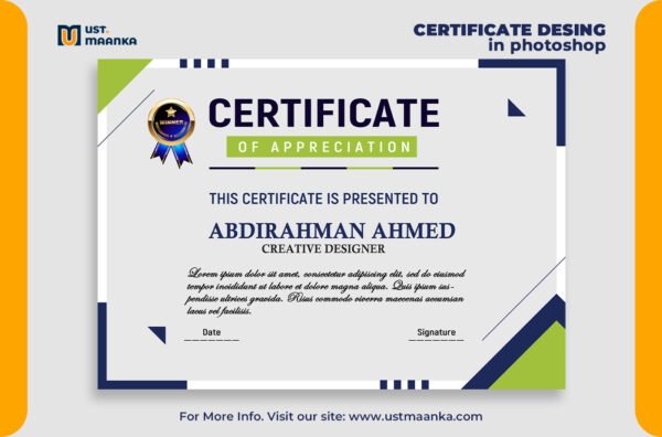 Certificate Design Photoshop