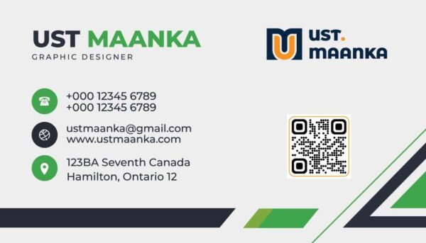 Free Modern White Business Card Template - Minimalist & Professional Design (PSD)