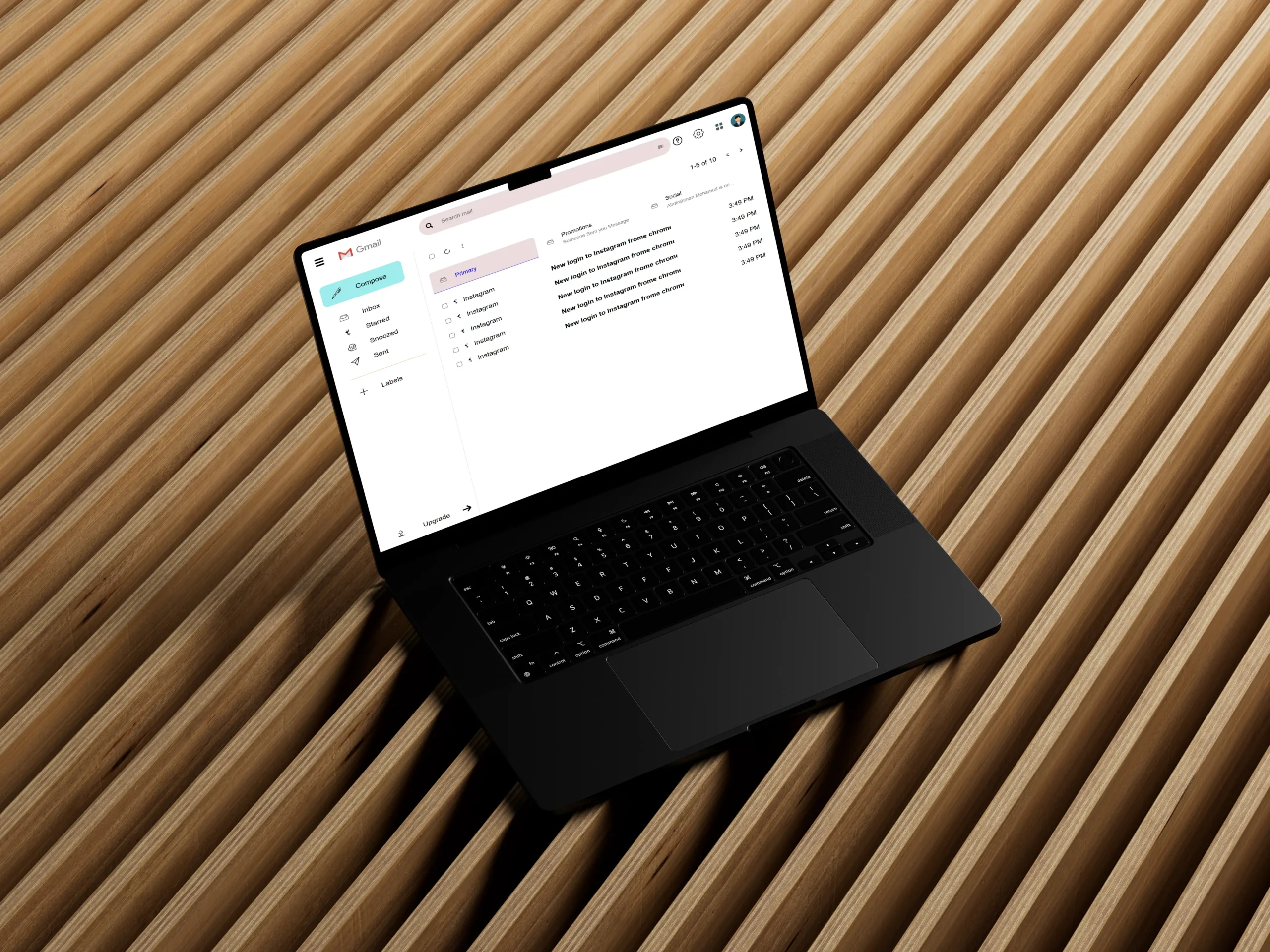 Gmail Inbox UI in HTML and CSS