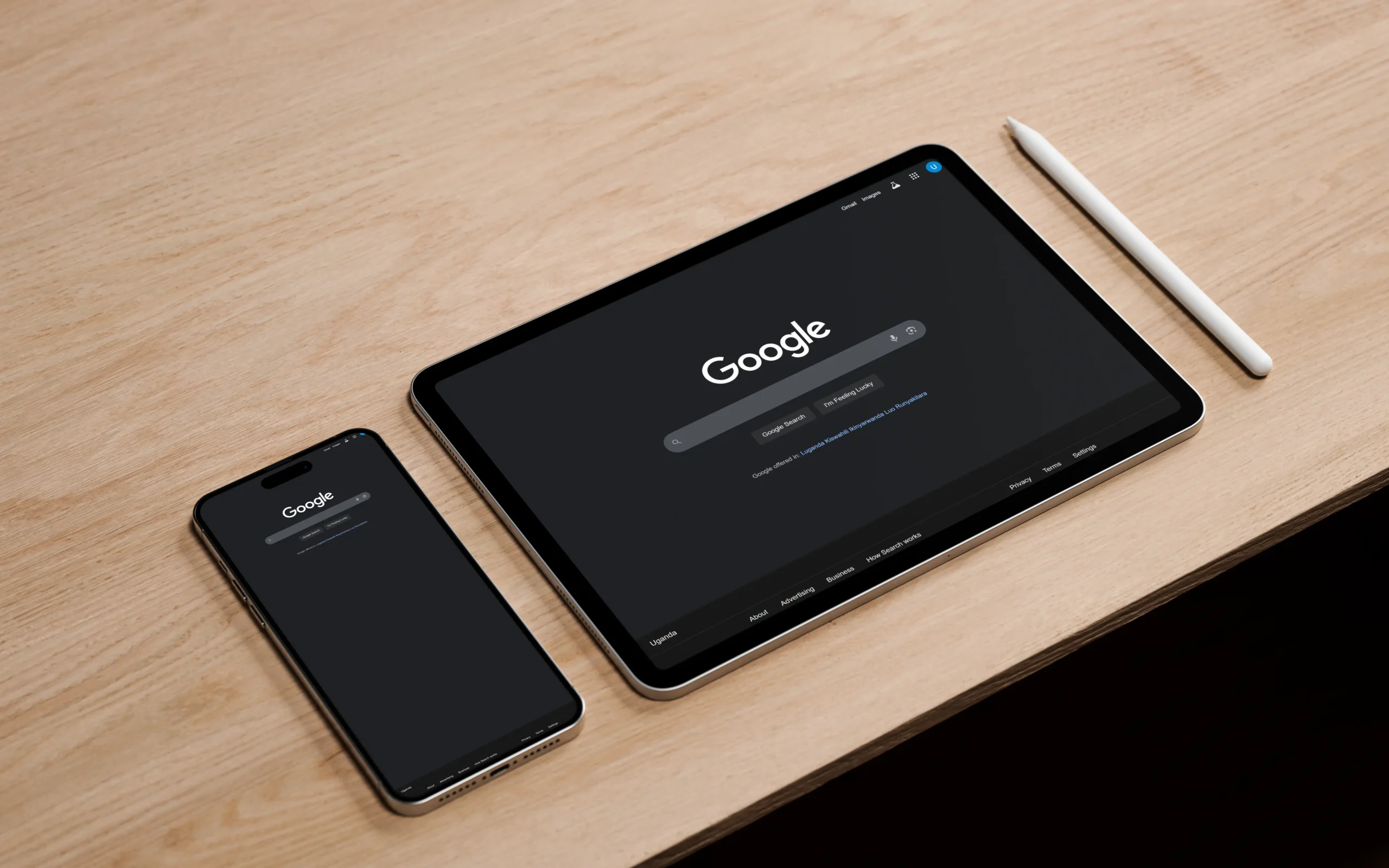 Google Search Page in HTML & CSS